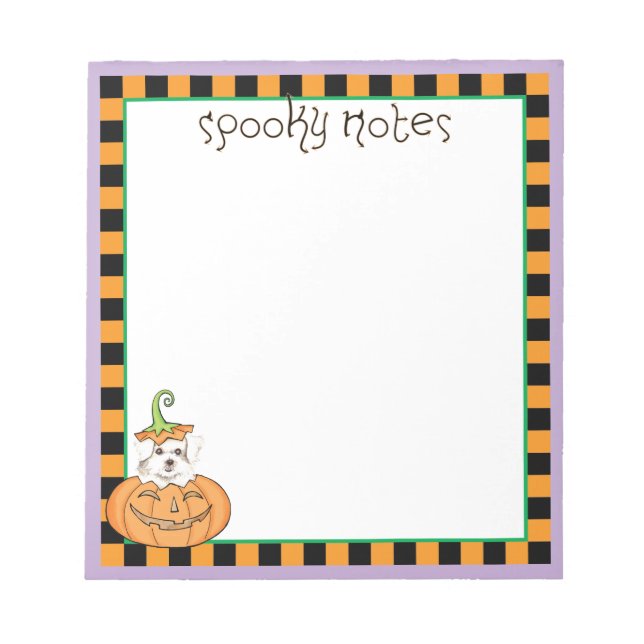 Halloween Maltese Notepad (Front)