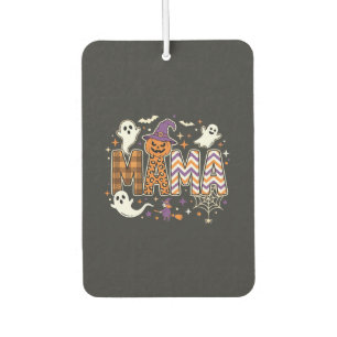Halloween Mama Ghosts Witch and Pumpkin Graphic Car Air Freshener