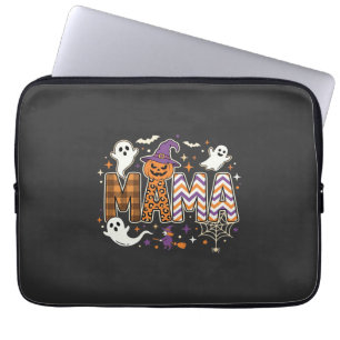 Halloween Mama Ghosts Witch and Pumpkin Graphic Laptop Sleeve