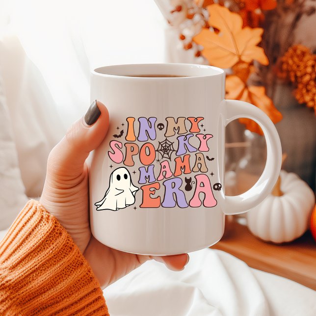 HALLOWEEN MAMA IN MY SPOOKY MOM ERA COFFEE MUG (IN MY SPOOKY MAMA ERA GROOVY HALLOWEEN  perfect gift for your favorite new mom-to-be or for Mother's)