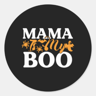 Halloween Mama Is My Boo Birthday Classic Round Sticker
