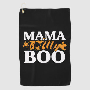 Halloween Mama Is My Boo Birthday Golf Towel