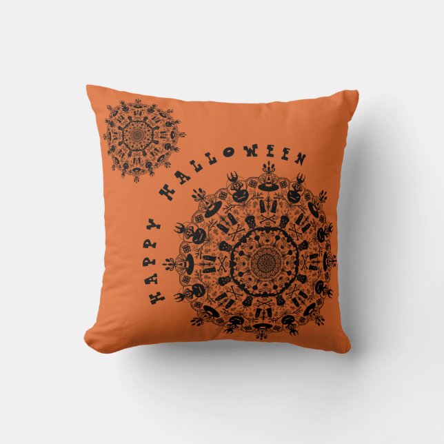 Halloween Mandala Cushion (Front)