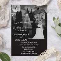 Halloween Mansion Couple Wedding October
