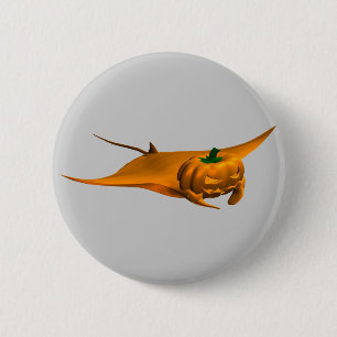Halloween Manta Ray 6 Cm Round Badge