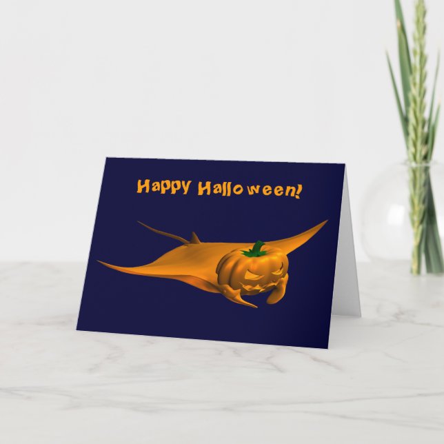 Halloween Manta Ray Card (Front)