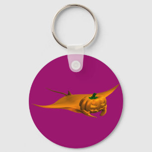 Halloween Manta Ray Key Ring