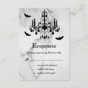 Halloween Marble RSVP Card