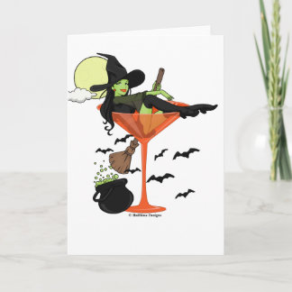 Halloween Martini Girl Greeting Card
