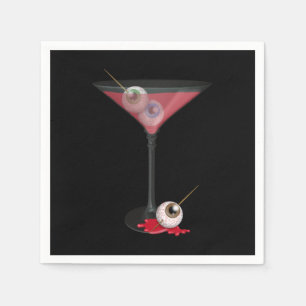 Halloween Martini With Eyeball Napkin