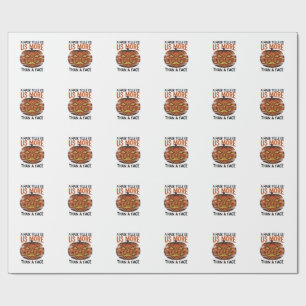 Halloween Mask Quote Vintage Pumpkin Face T-Shirt_ Wrapping Paper