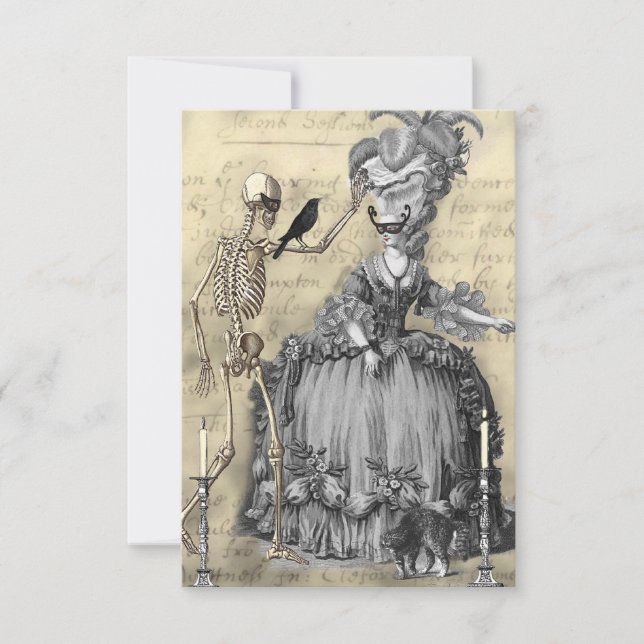 Halloween Masquerade Ball RSVP Card (Front)