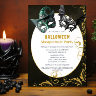 Halloween Masquerade Costume Party Invitation