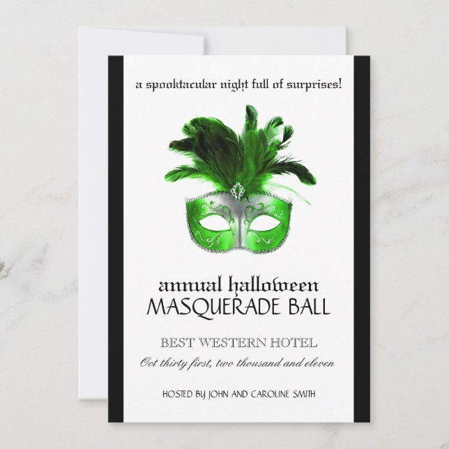 Halloween Masquerade Invitation (Front)