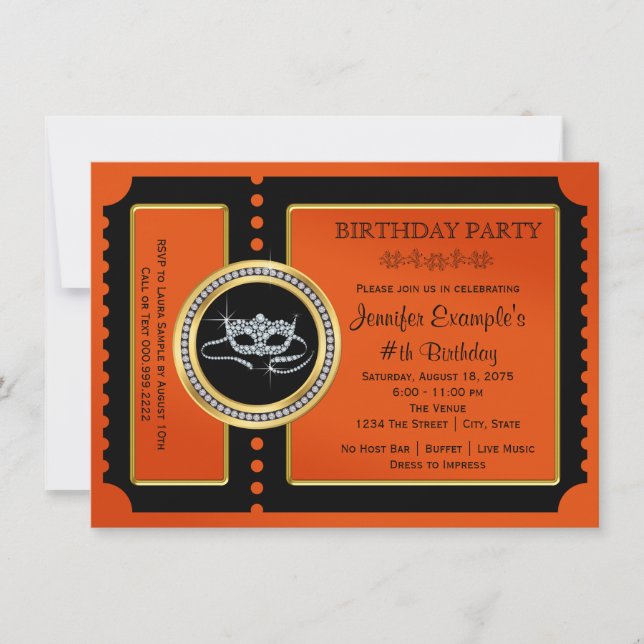 Halloween Masquerade Party Invitation (Front)