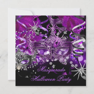 Halloween Masquerade Party Mask Spider Gothic Invitation