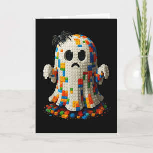 Halloween Master Builder Ghost Kids Building Block Card