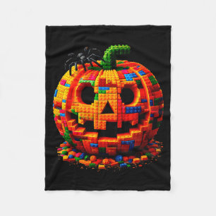 Halloween Master Builder Pumpkin Kids Building Blo Fleece Blanket