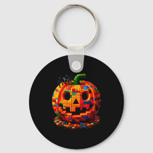 Halloween Master Builder Pumpkin Kids Building Blo Key Ring