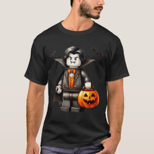 Halloween Master Builder Vampire Kids Building Blo T-Shirt