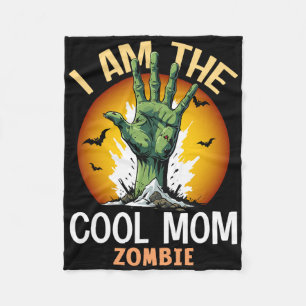Halloween Matching Cool Mum Zombie Costume Fleece Blanket