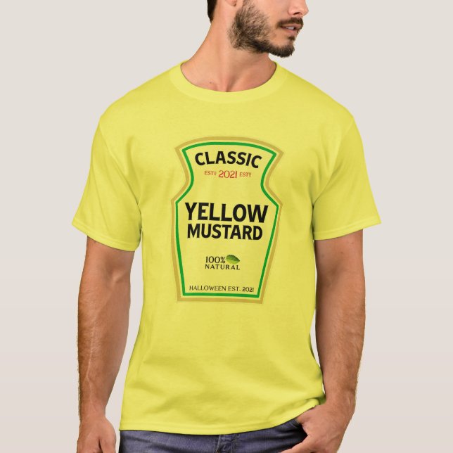 Halloween Matching Costume Saucy Yellow Mustard Bo T-Shirt (Front)