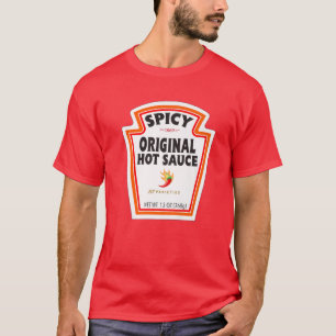 Halloween Matching Costume Spicy Chilli Sauce Bott T-Shirt