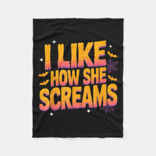 Halloween Matching Couple Outfit Sarcastic Funny Fleece Blanket