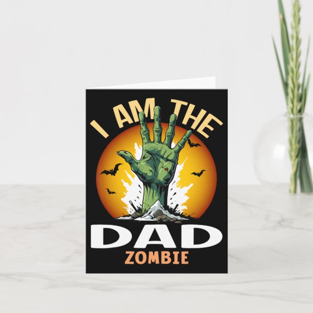 Halloween Matching Dad Zombie Costume  Card (Front)
