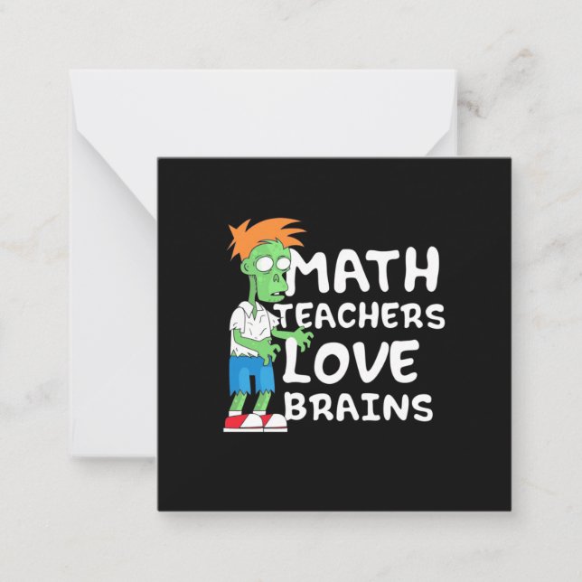 Halloween Math Teacher Love Card (Front)