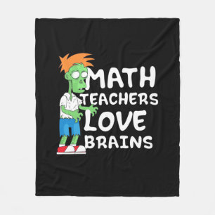 Halloween Math Teacher Love Fleece Blanket