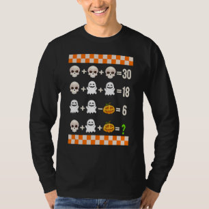 Halloween Math Teacher Order Of Operations Quiz Fa T-Shirt