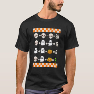 Halloween Math Teacher Order Of Operations Quiz Fa T-Shirt