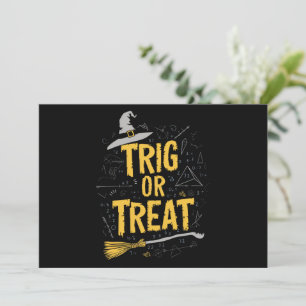 Halloween Math Teacher Trig Or Treat School  Invitation