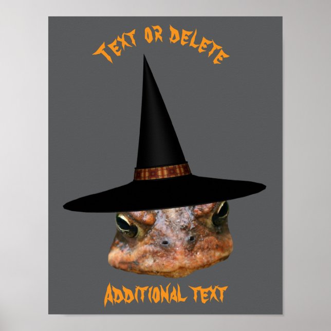 Halloween Mean Toad Face Personalised Poster (Front)