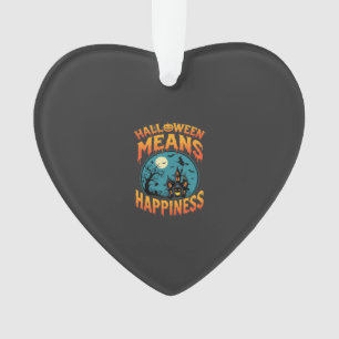 Halloween Means Happiness Haunted House Vector Ornament