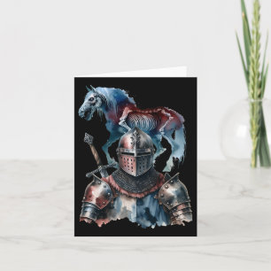 Halloween Mediaeval Knight Horses Knight Armour Ho Card