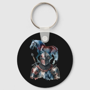 Halloween Mediaeval Knight Horses Knight Armour Ho Key Ring