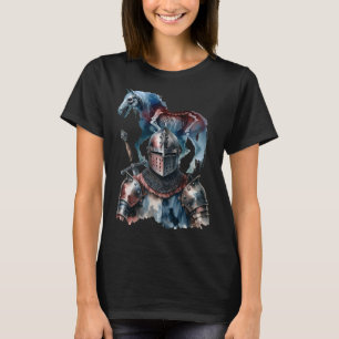 Halloween Mediaeval Knight Horses Knight Armour Ho T-Shirt