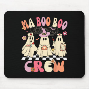 Halloween Medical Istant Boo Crew Funny Ma Ghost N Mouse Pad