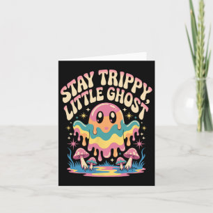 Halloween Melting Ghost Mushroom Patch  Card