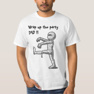 Halloween men tshirt wrap up the party