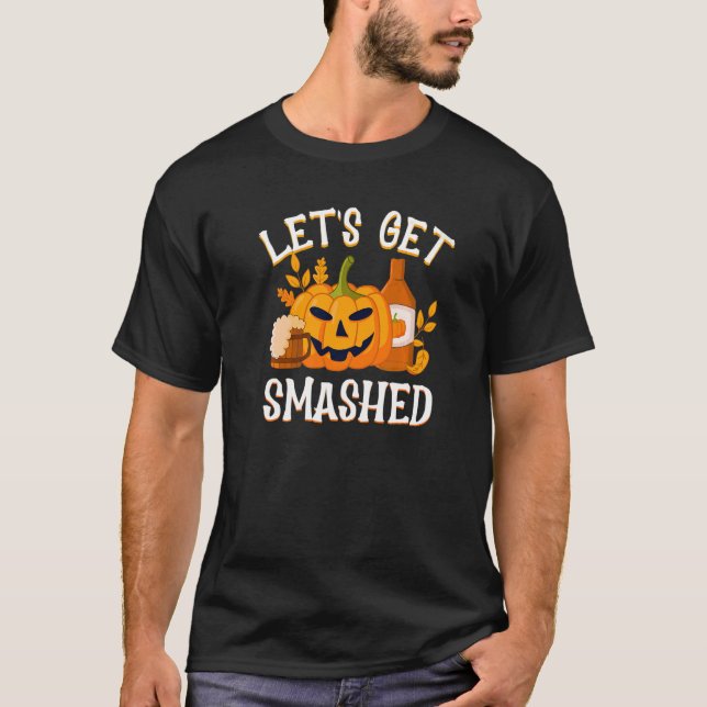 Halloween Mens Let's Get Smashed  T-Shirt (Front)