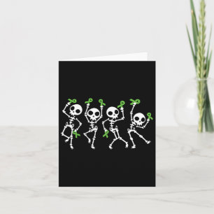 Halloween Mental Health Awareness Skeleton Women M Card