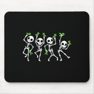 Halloween Mental Health Awareness Skeleton Women M Mouse Pad