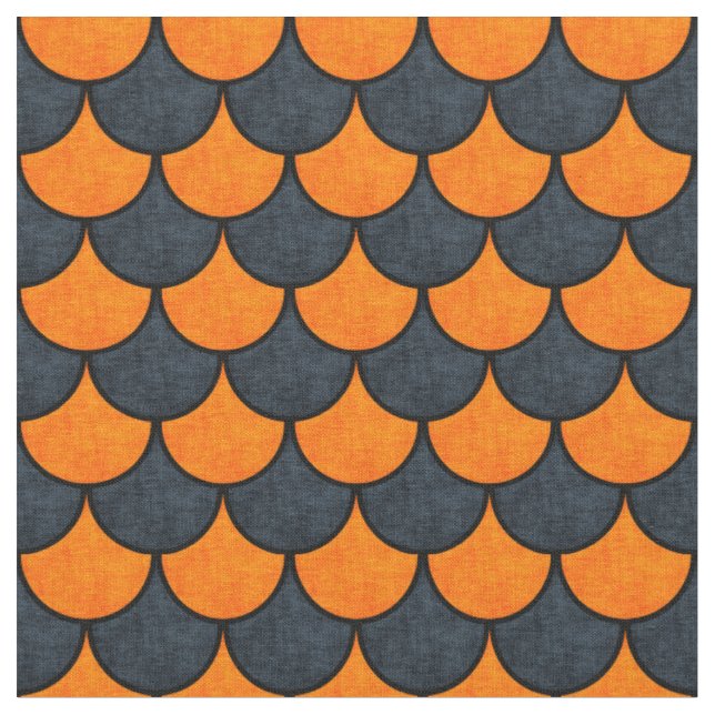 Halloween Mermaid Scales Pattern Fabric (Close Up)