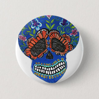 Halloween mexican style 6 cm round badge