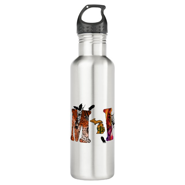 Halloween Michigan 710 Ml Water Bottle (Front)