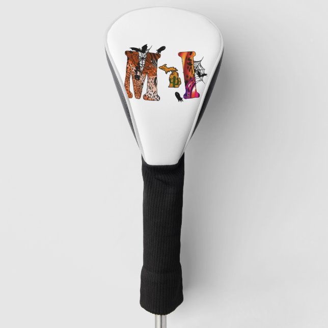 Halloween Michigan Golf Head Cover (Front)
