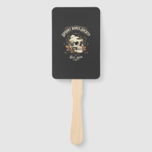 Halloween Midnight Bone Garden Hand Fan